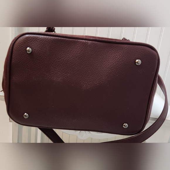 Gorgeous SAM EDELMAN Portwine Suede and Leather Vintage Chic Bag EUC - Picture 11 of 14